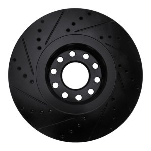 Volkswagen Passat Brake Rotor (1) - Front Right - R1 Concepts - Drilled & Slotted - Black - `02-`05 Volkswagen Passat Brake Rotor (1) - Front Right - R1 Concepts - Drilled & Slotted - Black - `02-`05